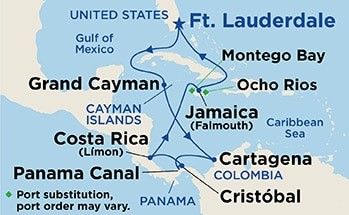 Panama Cruise map